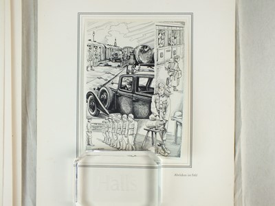 Lot 295 - Rare folder of illustrations given to a German Propaganda Training Officer at Potsdsam, 1942