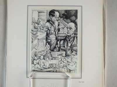 Lot 295 - Rare folder of illustrations given to a German Propaganda Training Officer at Potsdsam, 1942