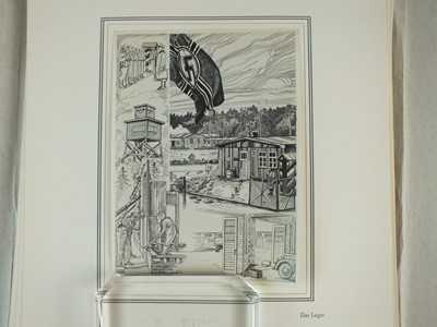 Lot 295 - Rare folder of illustrations given to a German Propaganda Training Officer at Potsdsam, 1942