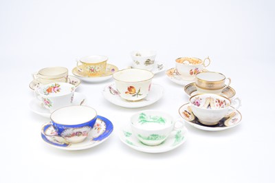 Lot 320 - An assembled group of English tea and coffee wares, 19th century