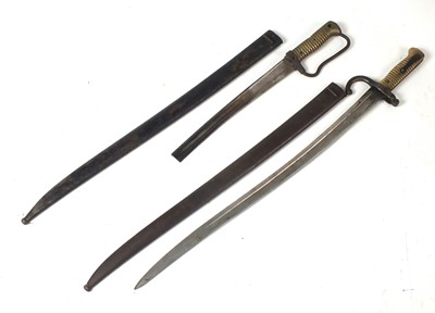 Lot 206 - Two French Chassepot bayonets