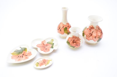 Lot 354 - A group of Moorcroft in the Hibiscus pattern