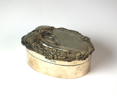 Lot 45 - An Art Nouveau silver dressing table box