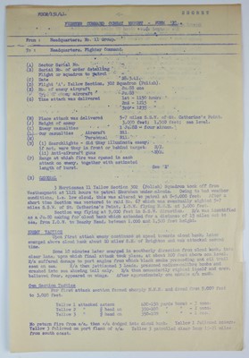 Lot 15 - WW2 Battle of Britain Polish RAF Fighter Command Combat Reports