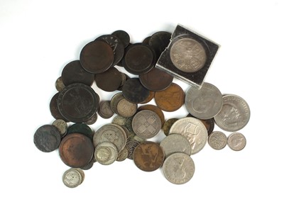 Lot 130 - A collection of British and Foreign silver, cupro-nickel, copper and bronze coinage
