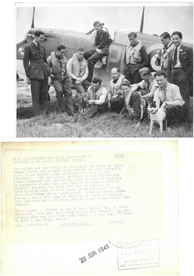 Lot 1 - A group of Second World War military press photos, mostly RAF