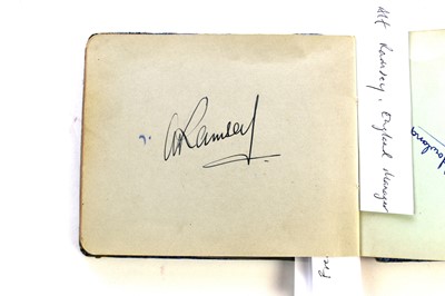 Lot 1107 - STAN LAUREL AND OLIVER HARDY autographs in an album.