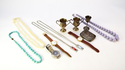 Lot 51 - A collection of costume jewellery and silver