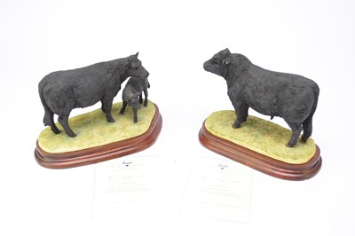 Lot 264 - Border Fine Arts Welsh Black bull, cow and calf