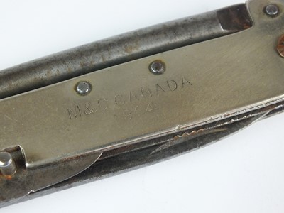 Lot 193 - First World War Canadian pocket knife, dated 1914