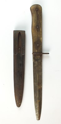 Lot 347 - WW2 German Luftwaffe boot knife in scabbard