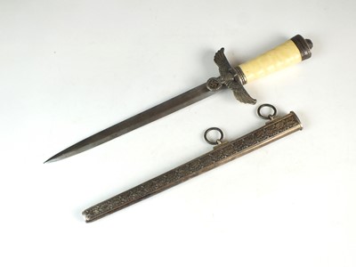 Lot 348 - Post-war copy of a German Hermann Goring Industrial dagger in scabbard.