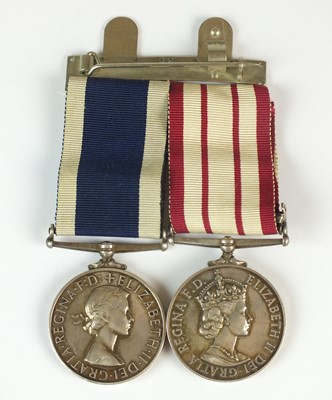 Lot Royal Navy Medal pair, Long Service and Good Conduct and General Service