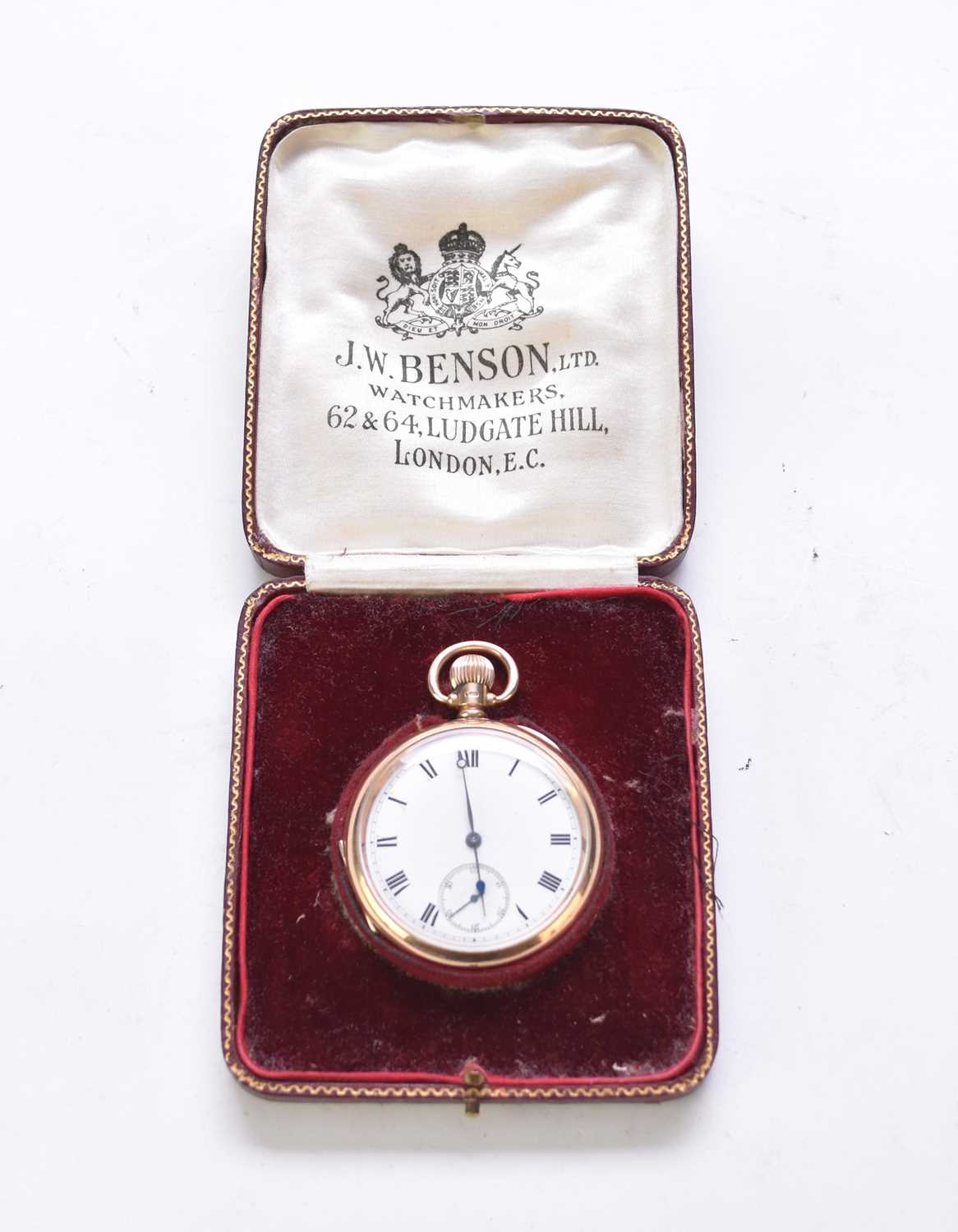 Lot 119 - A 9ct gold open face pocket watch