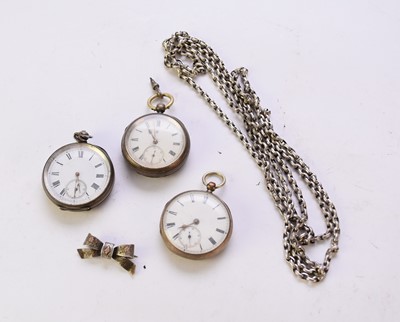 Lot 120 - A collection of silver pocket watches
