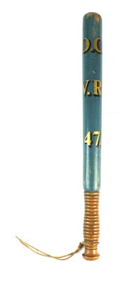 Lot 252 - A Victorian Welsh or English police truncheon