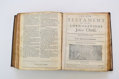 Lot 1115 - HOLY BIBLE, 4to, Oxford 1683.