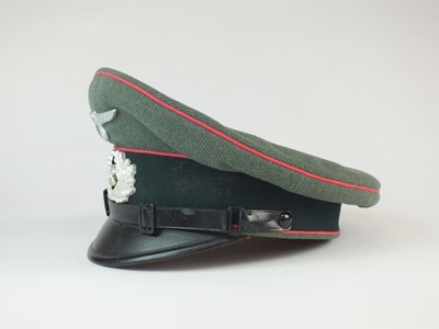 Lot 323 - German Army Panzer NCO's visor cap by Carl Halfar