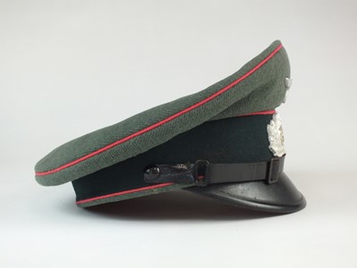 Lot 323 - German Army Panzer NCO's visor cap by Carl Halfar