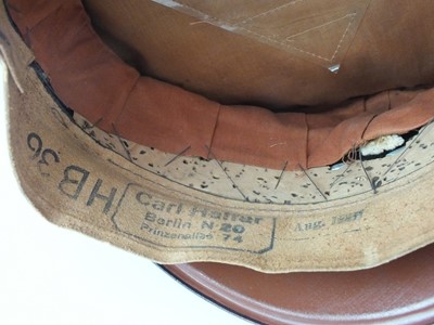 Lot 323 - German Army Panzer NCO's visor cap by Carl Halfar