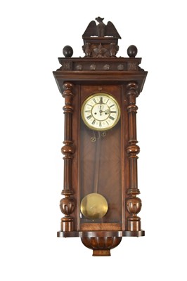 Lot 589 - A mahogany Vienna wall clock
