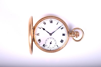 Lot 109 - A 9ct gold full hunter pocket watch