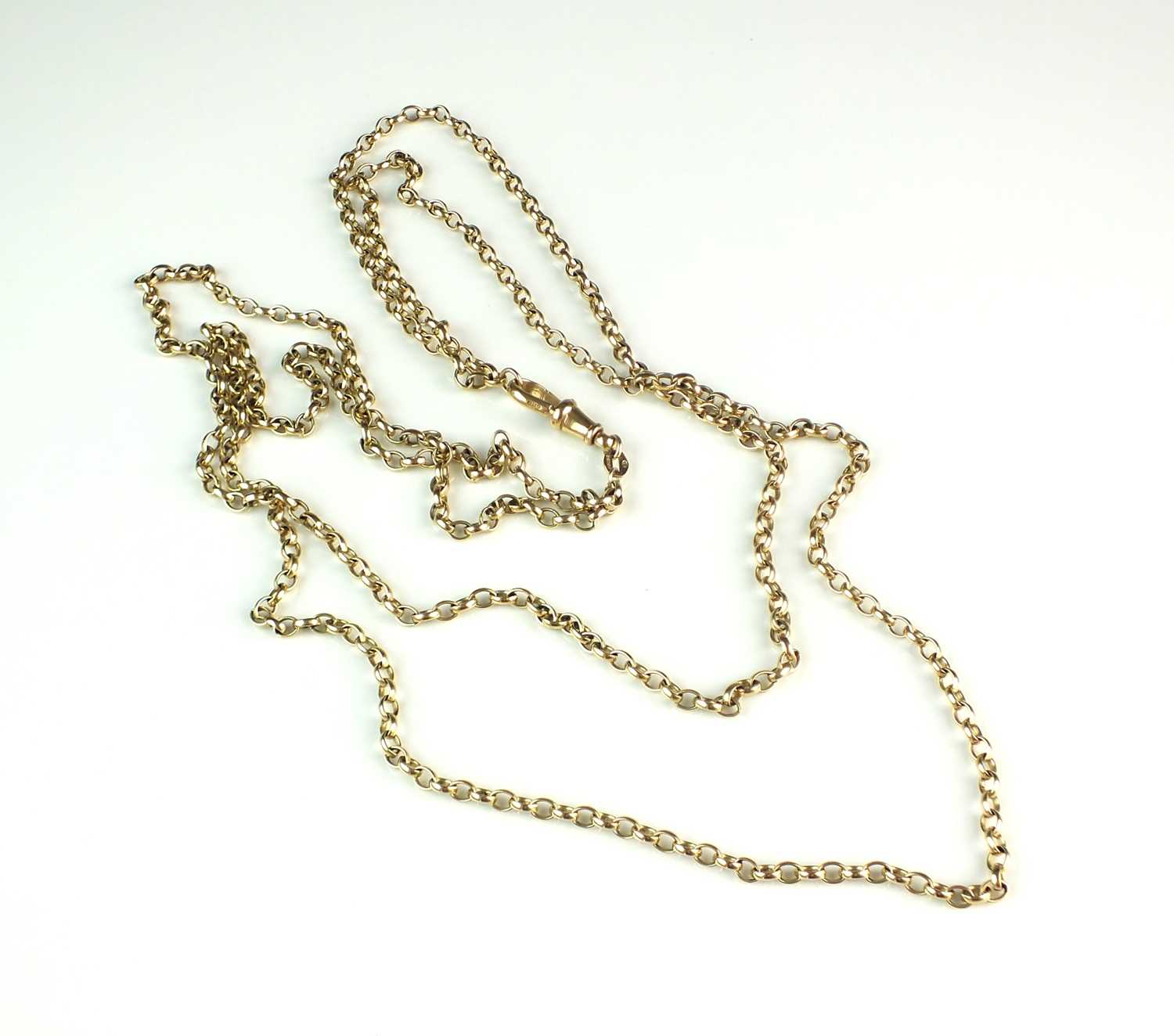 Lot 28 - A 9ct gold double strand necklace