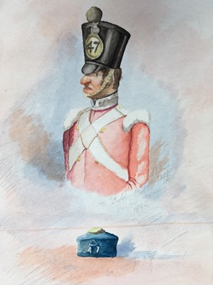 Lot 198 - Four military watercolour portraits