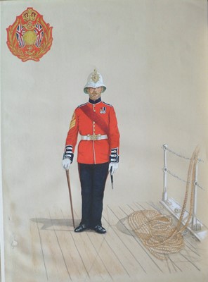 Lot 156 - James Rowntree (20th century), Colour Sergeant RMLI