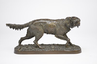 Lot 285 - Christophe Fratin (French, 1801-1864), probably Coalbrookdale foundry, a bronze of a dog, 32cm long