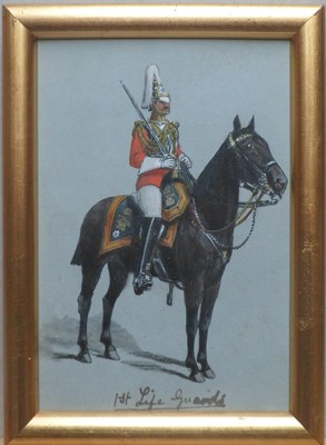 Lot 165 - Attributed to Richard Simkin (1850-1926), Mounted Officer of the 1st Lifeguards