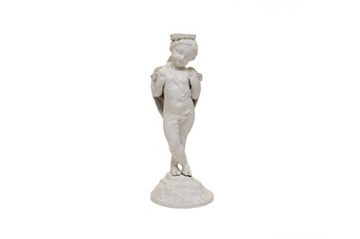 Lot 536 - A Victorian Coalbrookdale cast iron figure of a figure emblematic of the spring, 70cm high