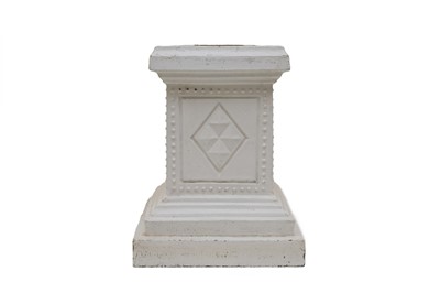 Lot 581 - Probably Coalbrookdale, a cast iron tripod table base and a cast iron urn pedestal (2)