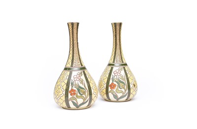 Lot 543 - A pair of Salopian 'Rhodian' vases, 35cm high