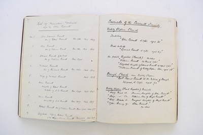 Lot 1039 - BARNETT FAMILY, GUNMAKERS.  A Manuscript History of the Barnett family from 1622 to about 1926.