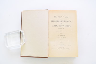 Lot 1171 - TRANSACTIONS of The Shropshire Archaeological Society. Third Series, vols I - X, 1901 - 10
