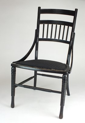 Lot 418 - Attributed to R.W. Edis, an Aesthetic period ebonised chair