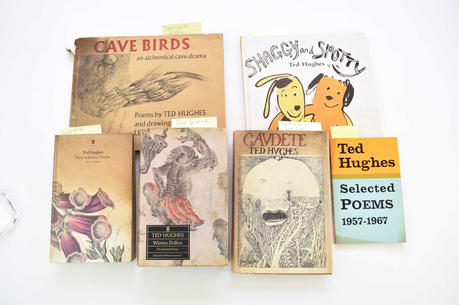 Lot 1099 - HUGHES, Ted.  Books from the estate of his sister Olwyn Hughes.