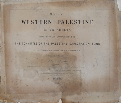 Lot 1156 - CONDER, CR AND KITCHENER, HH, Map of Western Palestine in 26 Sheets