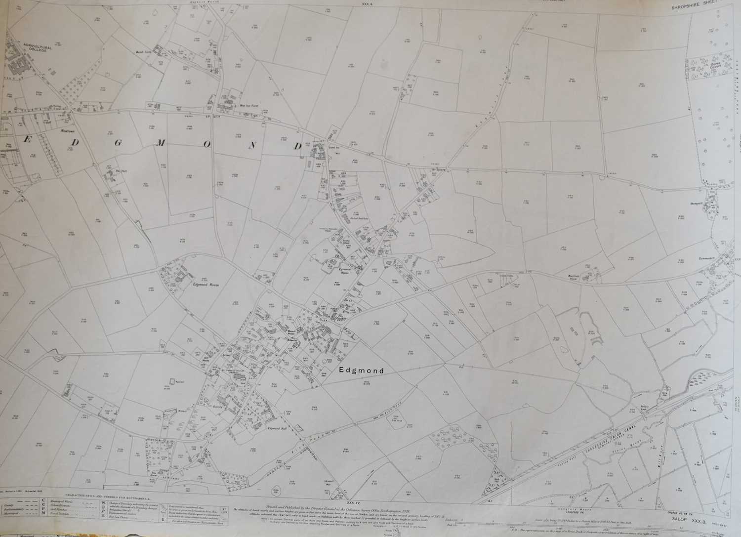 Lot 1152 - SHROPSHIRE O.S. MAPS.  Circa 150 Ordnance Survey Maps of Shropshire, Mostly early 20th century