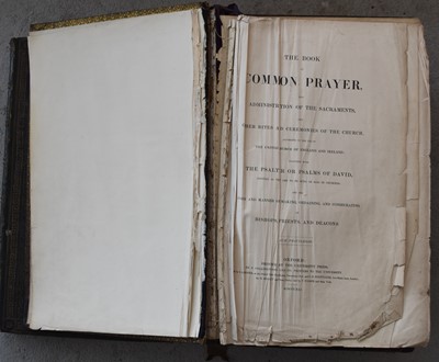 Lot 1144 - HOLY BIBLE, large folio, Oxford 1795.  Black calf, neatly rebacked with old spine re-laid.