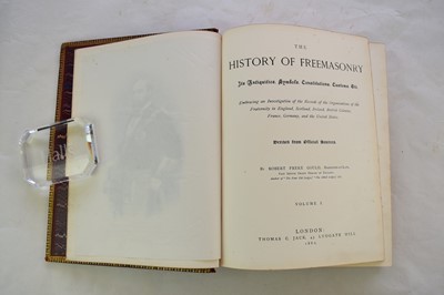 Lot 1143 - GOULD, Robert Freke, History of Freemasonry, 4to, 3 vols 1886 - 87