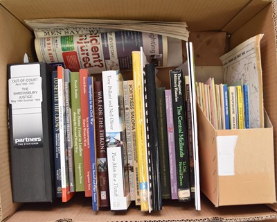 Lot 1211 - SHROPSHIRE BOOKS and booklets, including military and law and order (2 boxes)