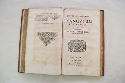 Lot 1198 - JONSTON, John, Historia Naturalis.  Book 5, De Piscibus et Cetis.