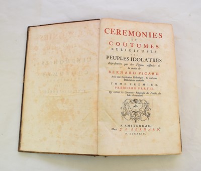 Lot 1191 - PICARD, Bernard. Ceremonies et Coutumes Religieuses des Peuples Idolatres