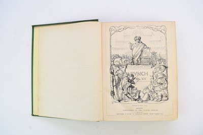 Lot 1181 - PUNCH, or the London Charivari.  Vols I - XXXIX bound in 20, 1841-60