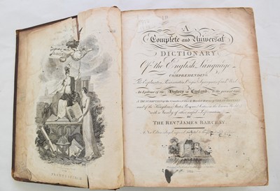 Lot 1077 - BARCLAY, James, A Complete and Universal Dictionary of the English Language. 4to 1812.