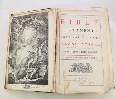 Lot 1084 - HOLY BIBLE, large folio 1772, Charles Eyre and William Strahan.