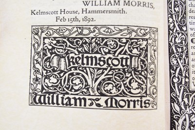 Lot 1091 - KELMSCOTT PRESS.  Ruskin, John, The Nature of Gothic.  Printed by William Morris at the Kelmscott Press