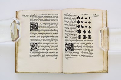 Lot 1091 - KELMSCOTT PRESS.  Ruskin, John, The Nature of Gothic.  Printed by William Morris at the Kelmscott Press